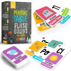 merka 118 Pack Periodic Table Flashcards, Educational Flash Cards for Kids, Learn Elements, Science and Chemistry, Homeschool Supplies, Create Engaging Games for Summer Vacation, Ages 5-14