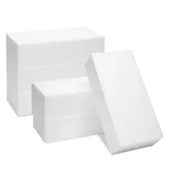6 Pack Foam Blocks for Crafts - Polystyrene Brick Rectangles for Art Sculpting, Flower Arrangements, DIY, Packing (8 x 4 x 2 In) White