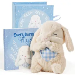 Tickle & Main Everybunny Prays The Praying Musical Bunny, Ideal Baptism & Christening Gifts for Girls, Babies & Toddlers on Easter (Blue, 7 in), Ages 1-14