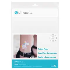 Silhouette Temporary Tattoo Paper - White