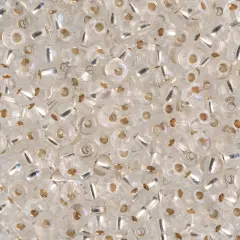 John Bead 6/0 Silver Lined Czech Glass Seed Beads, 100g Crystal Rainbow