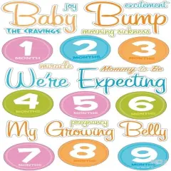 Sticko Baby Bump Dimensional Epoxy Stickers
