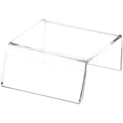 Plymor Clear Acrylic Sign-Holder Display Riser, 1.25" H x 2.5" W x 2.75" D (3/32" thick) (1" x 2.5" Sign)