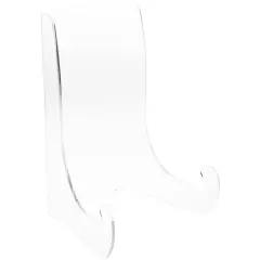 Plymor Clear Acrylic Flat Back Easel With Shallow Support Ledges, 15" H x 10.25" W x 8.75" D