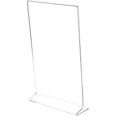 Plymor Clear Acrylic Sign Display / Literature Holder (Side-Load), 8.5" W x 14" H
