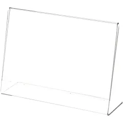 Plymor Clear Acrylic Sign Display / Literature Holder (Angled), 7" W x 5" H