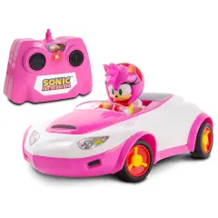 Team Sonic Racing RC: Amy Rose - NKOK (683), 1:28 Scale 2.4GHz Remote Controlled Car, 6.5" Compact Design, Officially Licensed Sega Sonic The Hedgehog, Battery Powered, Transmit Up To 150', Ages 6+
