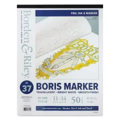 Borden & Riley Boris Marker Paper Pad - 11" x 14", 50 Sheets