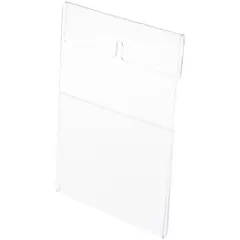 Plymor Clear Acrylic Top-Fold Literature Sign Holder Frame (Wall Mount), 5" W x 7" H
