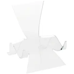 Plymor Clear Acrylic Wave Display Easel, 4.625" H x 3.875" W x 4.625" D