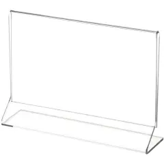 Plymor Clear Acrylic Sign Display / Literature Holder (Side-Load), 5" W x 3.5" H