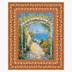Ornate Wide Antique Gold Picture Frame 32x24 frame