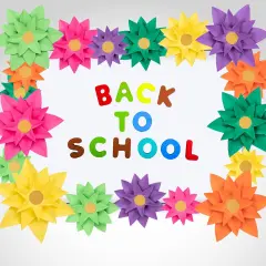 18 PCS Paper Flowers Bulletin Board