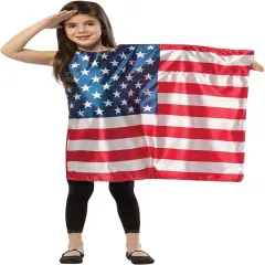 USA Flag Dress Halloween Costume, Child Sizes 4-6 & 7-10