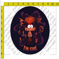 Inside Out Fine Edible Cake Topper Image 7.5in Round