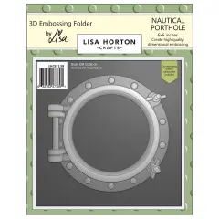 Lisa Horton Crafts Embossing Folder And Die 6"X6"-Nautical Porthole