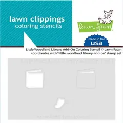 Lawn Clippings Coloring Stencils-Little Woodland Library Add-On