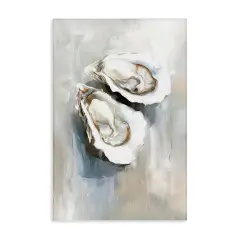 Stupell Industries Two Oysters Seashell Mirage Canvas Design by Ramona Murdock