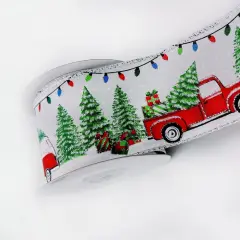 Designer's Shop Holiday Tree truck wired ribbon, WR 63-5135 2.5&rdquo; x 10 yard