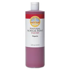 Natural Earth Paint Natural Fluid Acrylik Paint - Magenta, 473 ml