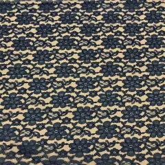 1 Yard Navy Rachelle Lace Fabric For Table Runners Curtains Overlays Crafts Decor58&Prime;-60&Prime; Wide