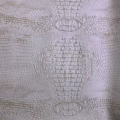 1 Yard Two Tone Gator Faux Leather Vinyl Fabric Upholstery Handbags Durable 56" Width Rose Pink