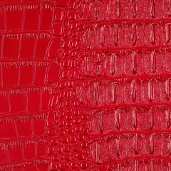 1 Yard Metallic Faux Gator Vinyl Fabric For Upholstery Handbags Crafts Decor 54 Inch Width Red