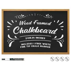 VersaChalk Chalkboard with Wooden Frame - 24" x 36"