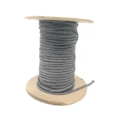 1/2 Inch Round Drawstring Cord Soft Grey Sold by the Yard