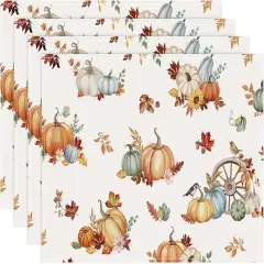 Fall Pumpkin Placemats Set of 4