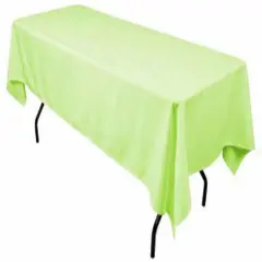 Rectangular Lime Polyester Tablecloth 60&times;144 Inch Vibrant D&eacute;cor for Weddings, Parties & Banquets
