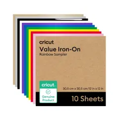 Cricut Value Iron-on - Rainbow Sampler - 12x12 in (10)