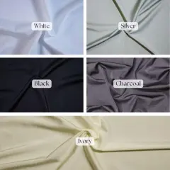 1 Yard Shiny Milliskin Nylon Spandex 4 Way Stretch for Stylish Wear 36" x 60" Width White Fabric