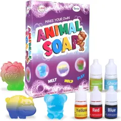 Soap Making Kit for Kids, Crafts Activity Science Kits, STEM DIY Educational Animal Toys for Boys & Girls Ages 6+