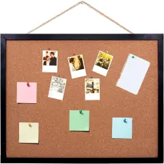 Black Cork Board Bulletin Board, 14.6"X 11(Black)