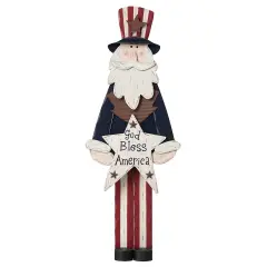 36"- Rustic Uncle Sam Patriotic Figurine