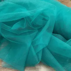 1 Yard 2-Way Stretch Nylon Net Mesh Fabric, 60" Width Lightweight Sheer Mesh for Gowns, Dancewear & Costumes Green Forest