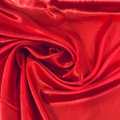 1 Yard Charmeuse Medium Satin Lining Fabric 100 Percent Polyester 60" Wide Red