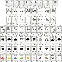 67 PCS Classroom Alphabet Number Educational Poster Cards