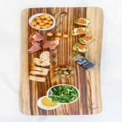 HomeRoots Camphor Laurel Wood 28" Artisan Organic Natural Wood Cutting Board