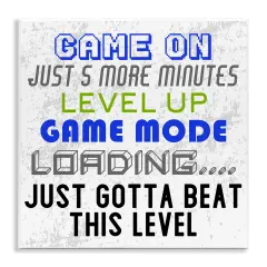 Stupell Industries Game Mode Phrases Wall Plaque Art Design by Kim Allen