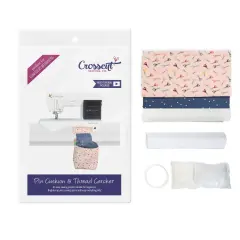 Crosscut Sewing Co.&reg; Pin Cushion & Thread Catcher Sewing Project Kit for Beginners with Fabric, Instructions and Video Scissors