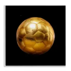 Stupell Industries Gold Designer Soccer Ball Wall Plaque Art Design by Graffi*tee Studios