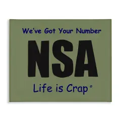 Stupell Industries Got Your Number NSA Canvas Wall Art Design by LIC