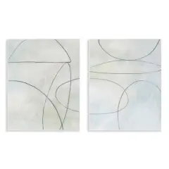 Stupell Industries Simple Abstract Pencil Shapes 2 pc Wall Plaque Art Set Design by Victoria Barnes