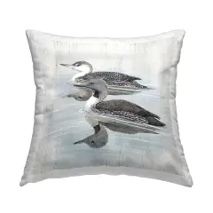 Lake Ducks Swimming Decorative Printed Throw Pillow Design by Susan Jill, 18 x 7 x 18