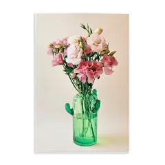 Stupell Industries Flowers in Cactus Vase Wall Plaque Art Design by Incado