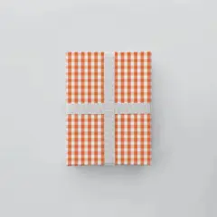 Orange Vintage Gingham Gift Wrap