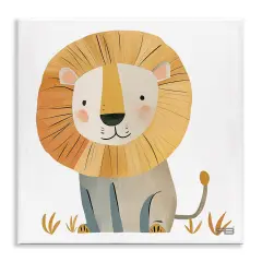 Stupell Industries Smiling Whimsical Lion Wall Plaque Art Design by Roozbeh Bahramali