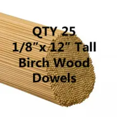 Kitcheniva 25 Pcs Long Wood Dowels Birch Wood Crafts DIY